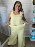 Woven Mellow Yellow Top and Pant Set