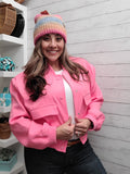 Bubble Gum Pink Bomber Jacket