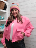 Bubble Gum Pink Bomber Jacket