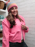 Bubble Gum Pink Bomber Jacket