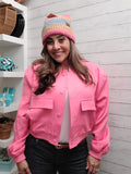 Bubble Gum Pink Bomber Jacket