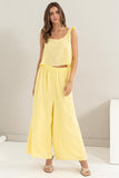 Woven Mellow Yellow Top and Pant Set