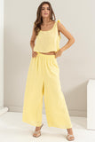 Woven Mellow Yellow Top and Pant Set