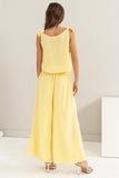 Woven Mellow Yellow Top and Pant Set