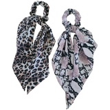 Scrunchie Long Scarf Animals Print