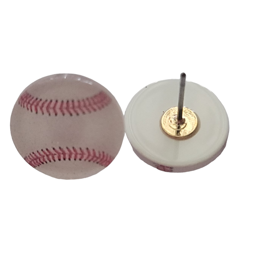 Baseball Glitter Studs