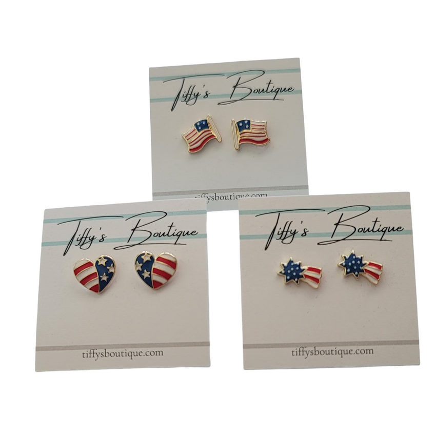 4th of July Stud Earrings