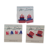 4th of July Acrylic Earrings