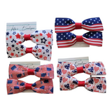 4th of July Piggy Bows Set