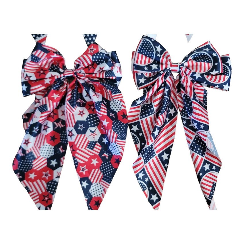 Patriotic Large Hair Bows