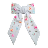 Candy Heart Beaded Hair Bow