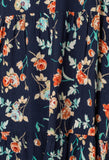 Navy Fall Floral Dress