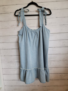 Light Denim Tie Swing Dress