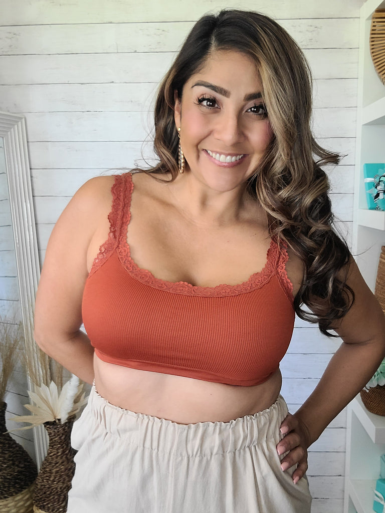 Smooth Transitions Bralette - Rust